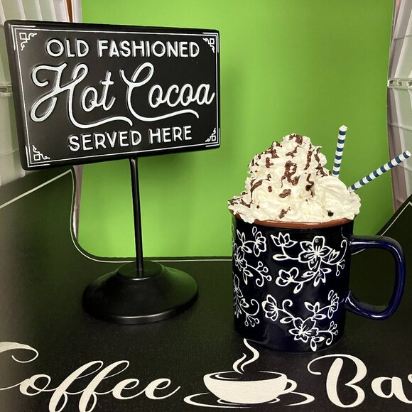 Coffee Bar Decor, Tiered Tray Decor, Fake Whipped Cream Drink - Picture 1 of 4